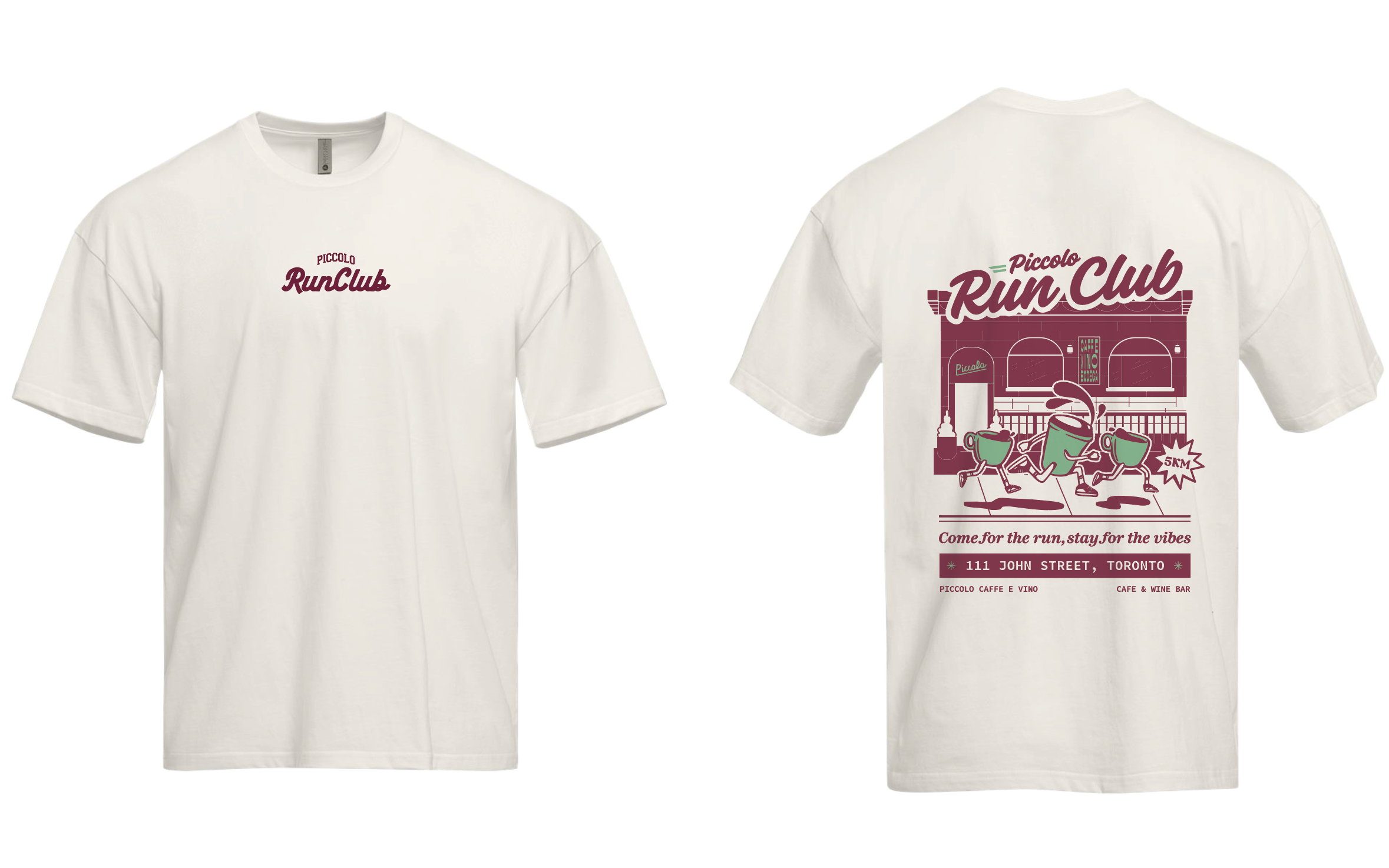 Piccolo Run Club Heavyweight Tee - Bone